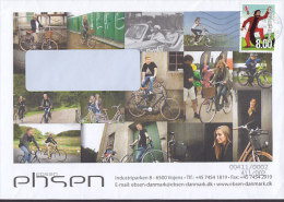 Denmark EBSEN Vojens 2012 Cover Bicycle Cyclism Cachet - Lettres & Documents