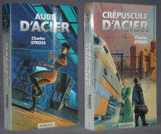 CHARLES STROSS - AUBE/CRÉPUSCULE D'ACIER - 2 Vol - MNEMOS - Mnemos