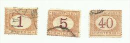 Italie   Taxe N°3, 5, 9 Cote 5.25 Euros - Portomarken