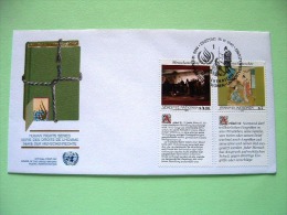United Nations - Vienna 1990 FDC Cover - Human Rights - Before Judge - Woman Reading A Poem (Japan) - Covers & Documents