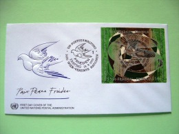 United Nations - Vienna 1993 FDC Cover - Int. Peace Day - Dove Cancel (block Of 4 = 7.25 $) - Briefe U. Dokumente