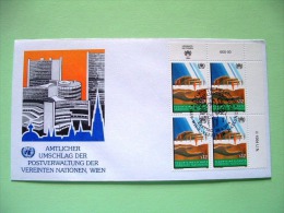 United Nations - Vienna 1994 FDC Cover Refugees (Scott # 166 X4 = 6 $) - Cartas & Documentos