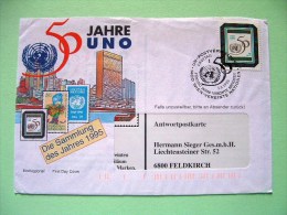 United Nations - Vienna 1995 FDC Cover To Germany - U.N. 50 Anniv. - Briefe U. Dokumente