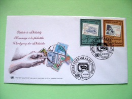 United Nations - Vienna 1997 FDC Cover - Stamp On Stamp - Magnifying Glass - Phylately - Cartas & Documentos