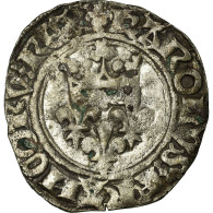 Monnaie, France, Gros, Paris, TTB, Billon, Duplessy:387B - 1380-1422 Charles VI Le Fol