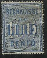 ITALIA REGNO ITALY KINGDOM 1903 SEGNATASSE TAXES DUE TASSE CIFRA NUMERAL TIPO 1884 LIRE 100  USATO USED - Taxe