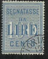 ITALIA REGNO ITALY KINGDOM 1903 SEGNATASSE TAXES DUE TASSE CIFRA NUMERAL TIPO 1884 LIRE 100  USATO USED - Taxe