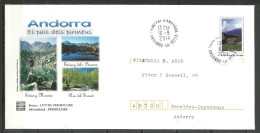 ANDORRA-CORREO FRANCES CARTA CIRCULADA  AL INTERIOR DE  ANDORRA (B.. C-09-14) - Lettres & Documents