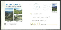 ANDORRA-CORREO FRANCES CARTA CIRCULADA  AL INTERIOR DE  ANDORRA (B.. C-09-14) - Cartas & Documentos