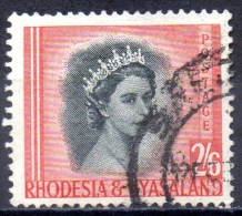 RHODESIA & NYASALAND 1954 Elizabeth - 2s.6d. - Black And Red   FU - Rhodesia & Nyasaland (1954-1963)