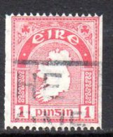 Ireland 1922 1d Definitive, Wmk. SE, Perf 15 X Imperf., Good Used - Gebruikt