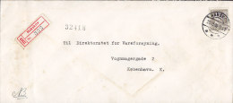 Denmark Registered Recommandé Einschreiben NAKSKOV Label 1946 Cover Brief 50 Øre Christian X. Stamp - Lettres & Documents