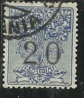 ITALY KINGDOM ITALIA REGNO 1924 SEGNATASSE PER VAGLIA 20 CENTESIMI USED - Strafport Voor Mandaten