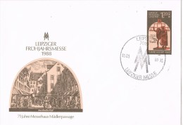 10395. Carta Entero Postal LEIPZIG (Alemania DDR) 1988. Leipziger Messe - Enveloppes - Oblitérées