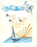 VERY OLD & VINTAGE GREETINGS CARD - DAY TO DAY HARMONIOUS FLOW - Other & Unclassified