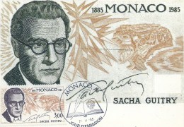 MONACO -1885 - 1985 - Sacha Guitry - Cartoline Maximum