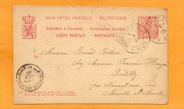 Luxembourg 1895 Card Mailed - Ganzsachen