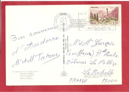 Y&T 159  ANDORRE LA VIEILLE   Vers  FRANCE   Le    1973  2 SCANS - Briefe U. Dokumente