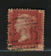 Great Britain   QV  1d  Red  AJ  Plate Number 89   #  57355 - Sin Clasificación