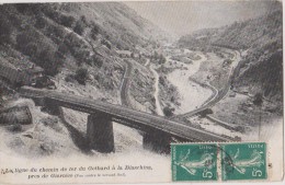 Cpa,suisse 1907,ligne Chemin De Fer Du Gothard à Biaschina,giornico,tunnel Ferroviaire,lieu Naissance De La Suisse,rare - Giornico