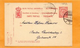 Luxembourg 1910 Card Mailed - Postwaardestukken