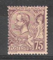 MONACO, 1891, Yvert N° 19, Prince Albert 1 Er, 75 C Violet Brun Sur Paille , Neuf * TB!!!!! Cote 40 Euros - Nuevos