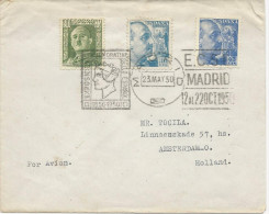 LETTRE DE 1950 AVEC CACHET MECANIQUE EXPOSITION COMMEMORATIVE DU TIMBRE ESPAGNOL - Macchine Per Obliterare (EMA)