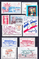 LOT DIVERS SAINT PIERRE ET MIQUELON  YT N° 471, 474, 475, 476, 478, 486, 538, 542, 545, 557 Et PA 69 ** - Neufs