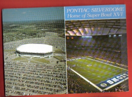 JFU-13 Pontiac Silverdome Home Of Super Bowl XVI. Bowling. Football. Baseball.Postally Used In 1994 To Switzerland - Boliche