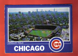 JFU-16 Wrigley Fields  Chicago Cubs, Football, Soccer. Baseball. Postally Used In 1988 To Zürich - Baseball