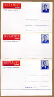 3 Cartes Entier Postal Mutapost - Adreswijziging