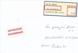 Czech Rep. / APOST (2002) 671 82 Dobsice (R-letter) Tariff: 14,40 CZK; Label "RECOMMANDE" (A08089) - Briefe U. Dokumente