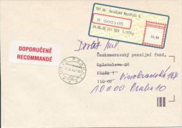 Czech Rep. / APOST (2002) 757 06 Valasske Mezirici 6 (R-letter) Tariff: 14,40 CZK; Label "RECOMMANDE" (A08121) - Cartas & Documentos