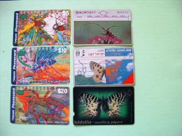 Phonecards Australia Israel Turkey Insects Longhorn Butterflies - Other & Unclassified