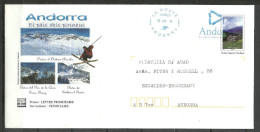 ANDORRA-CORREO FRANCES CARTA CIRCULADA  AL INTERIOR DE  ANDORRA (B.. C-09-14) - Briefe U. Dokumente
