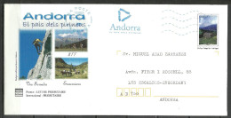 ANDORRA-CORREO FRANCES CARTA CIRCULADA  AL INTERIOR DE  ANDORRA (B.. C-09-14) - Lettres & Documents