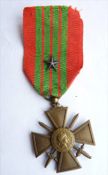 MEDAILLE MILITAIRE CROIX DE GUERRE 1939 AVEC 1 CITATION  ARGENT - MILITARIA - France