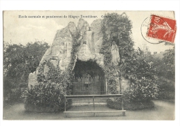 Cp, Belgique, Blégny-Trembleur, Ecole Normale Et Pensionnat, Grotte, Voyagée 1907 - Blégny