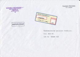 Czech Rep. / APOST (1998) 530 02 PARDUBICE 2 (label - III. Type) R-letter, 2x Postmark (A06537) - Brieven En Documenten