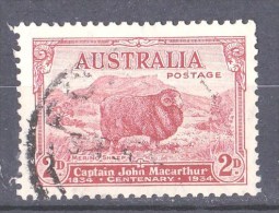 Australia 1934 Macarthur Centenary - Merino Sheep 2d Used - Usados