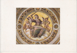 212FM- SEASON'S GREETINGS, RAFFAEL SANZIO PAINTING, STAMP ON POSTACARD, 1990, UN- VIENNA - Cartas & Documentos