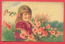 152128 / Artist  Art Maxim Trübe - BEAUTIFUL GIRL WITH FLOWERS - 893 WENAU PASTELL - Truebe, Maxim