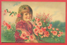152131 / Artist  Art Maxim Trübe - BEAUTIFUL GIRL WITH FLOWERS - 893 WENAU PASTELL - Truebe, Maxim