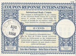 CHICAGO, REPLY COUPON, REPONSE, UPU, 1968, USA - Autres & Non Classés