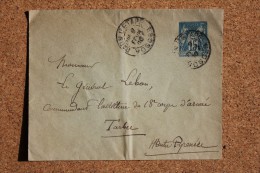 Entier Postal Enveloppe Type Sage Pour Tarbes Oblitération Raon L'Etape Type A Vosges 82 - Standard- Und TSC-Briefe (vor 1995)