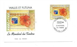 FDC Wallis Et Futuna - Le Mondial Du Timbre - Oblitération 02/07/1999 Mata-Utu (1er Jour) - FDC