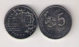 Malaysia 5 Sen 2012. UNC - Maleisië