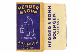 LAME DE RASOIR - HERDER & SOHN DIOGENES SOLINGEN 0,10 Mm GERMANY - Dans Sa Pochette  (3737) - Rasierklingen