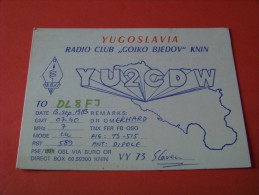 Serbia    QSL  Karte    YU2CDW     Radio   13.Sep.1983      ( P - 14 ) - Radio