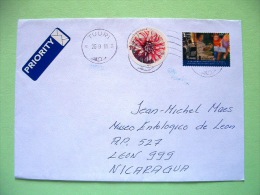 Finland 2011 Cover To Nicaragua - Flower - Round Stamp - Cartas & Documentos